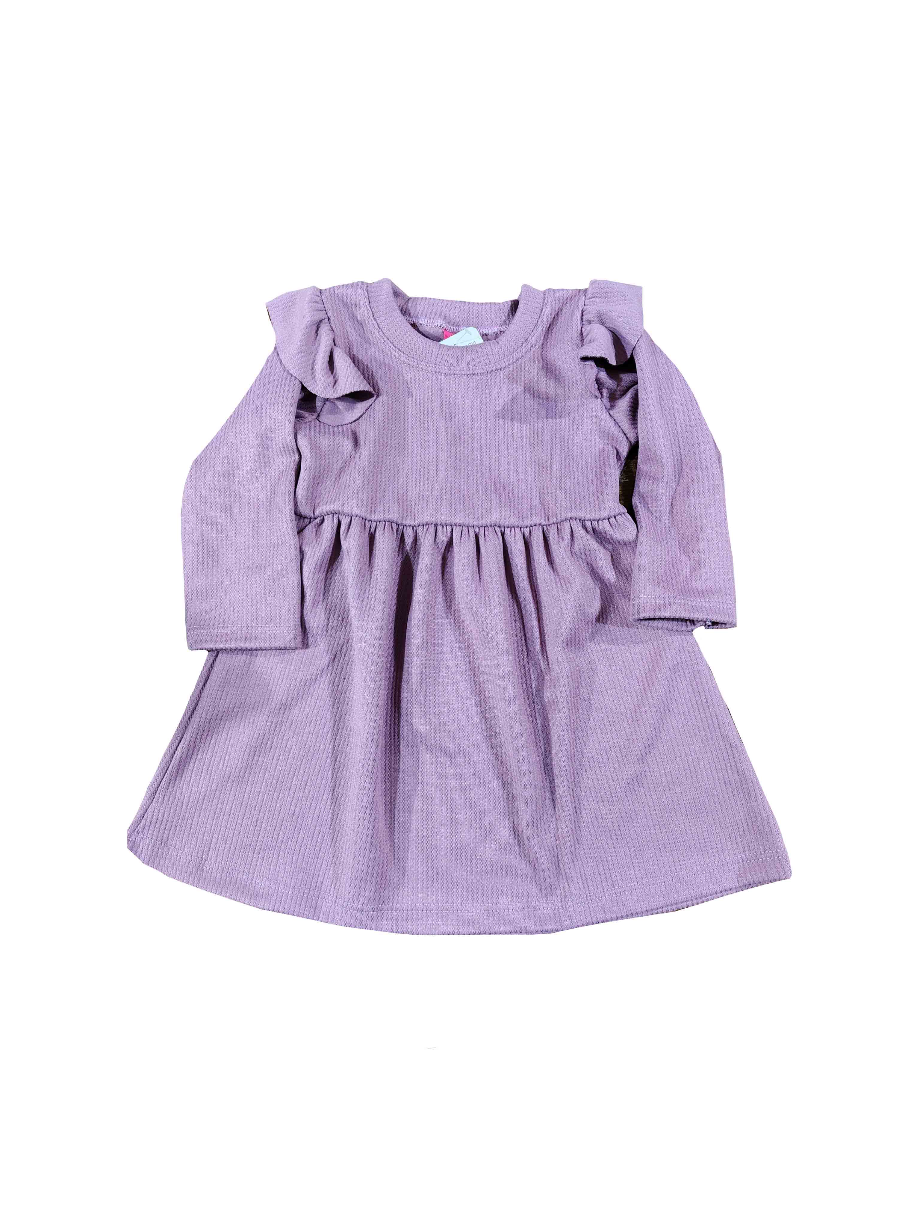 vestido niña bebe violeta claro invierno