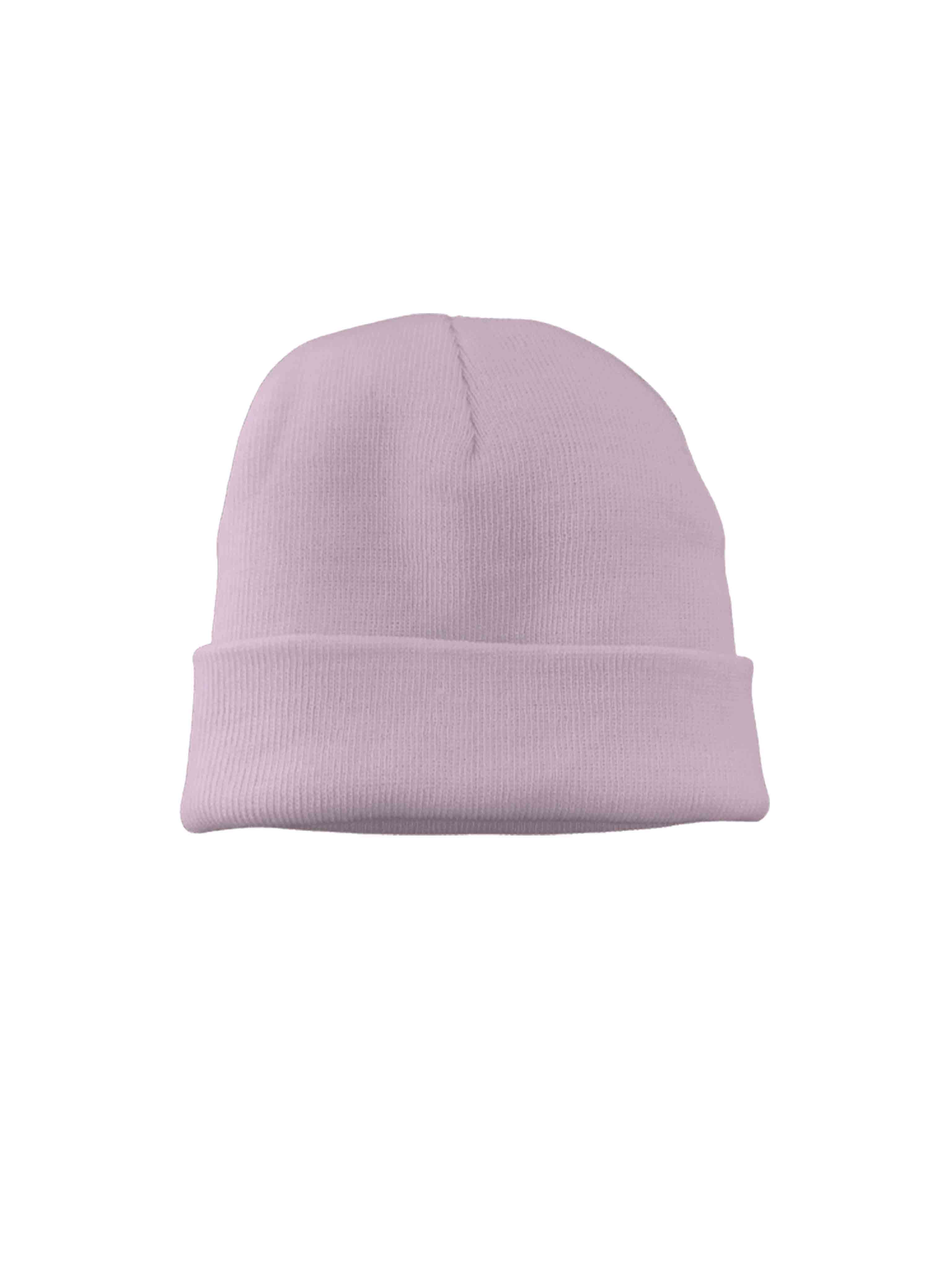 gorro de invierno rosa pastel niña