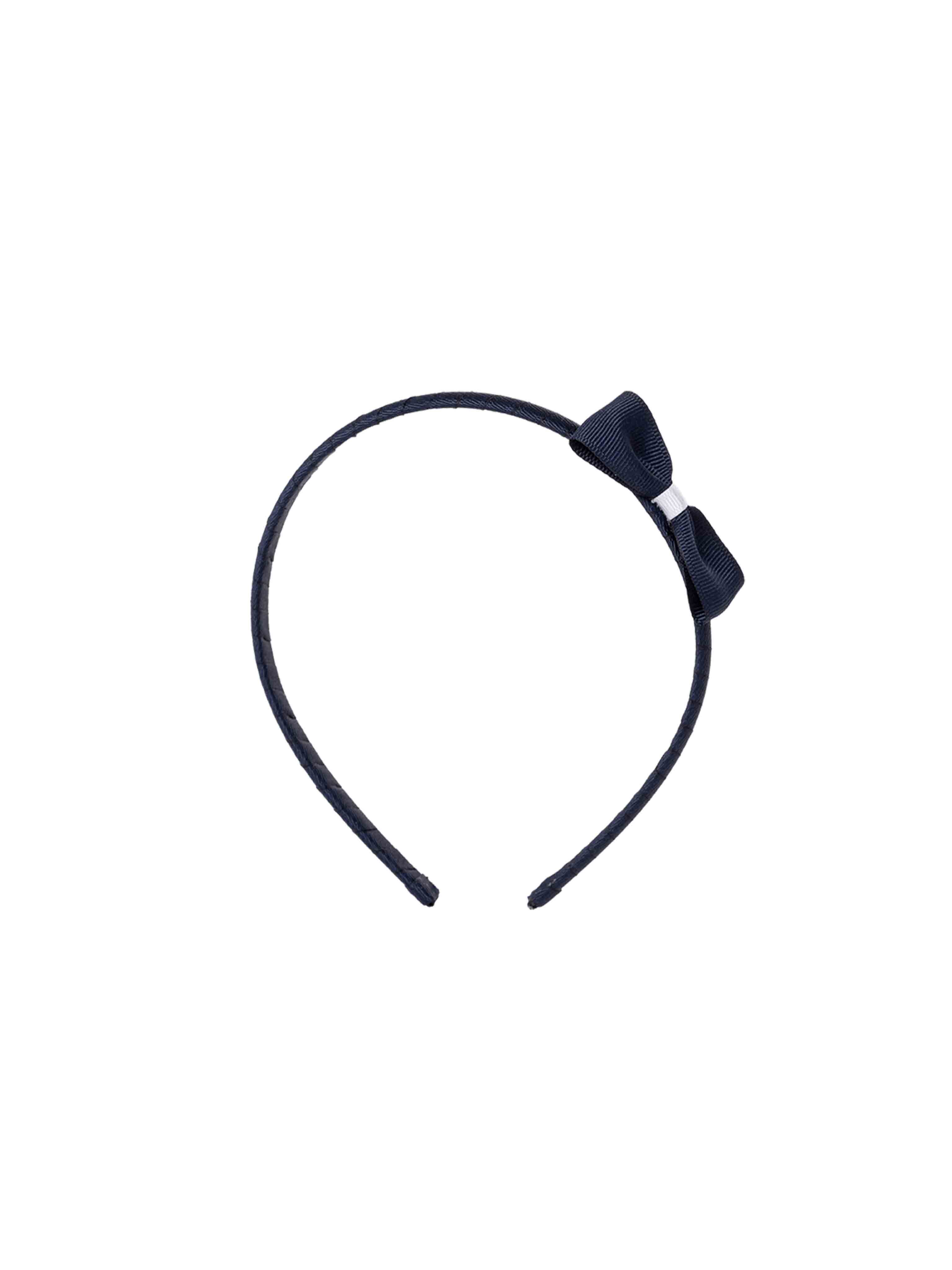 vincha negra con moño de niña