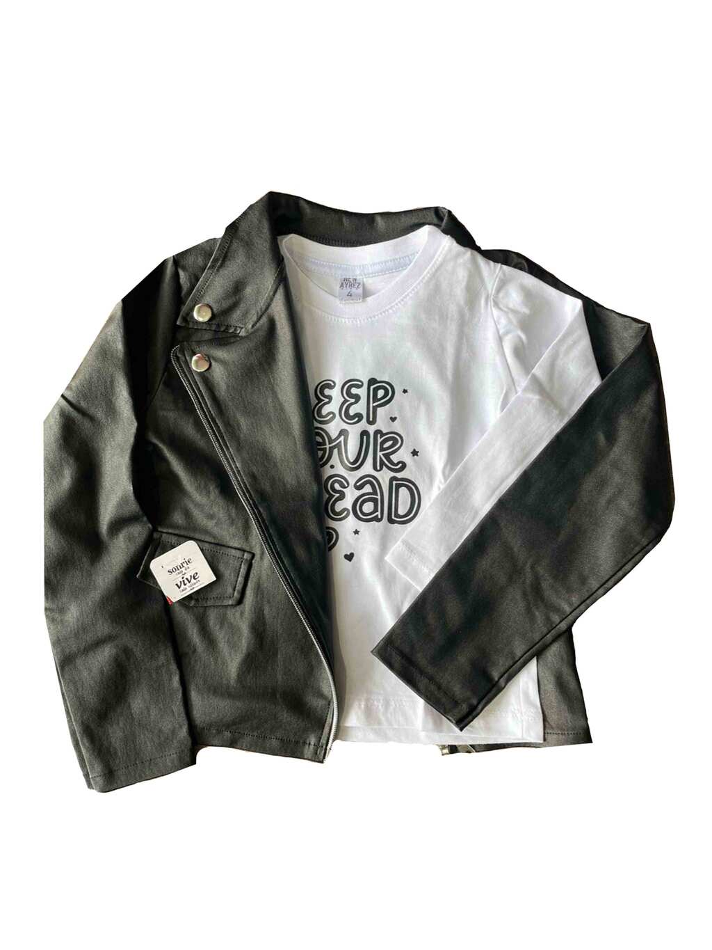 conjunto remera y campera niño pequeño